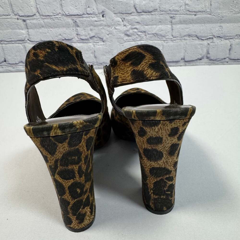 Nicole Miller Sexy Animal Print Slingback Pumps Size 8.5 - Picture 3 of 6